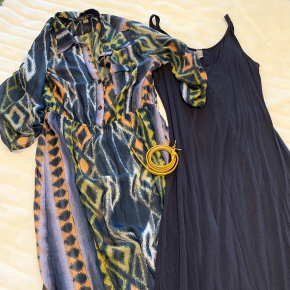 Charlie Jade Abstract Multi-Color Silk Maxi Dress - Picture 15 of 16